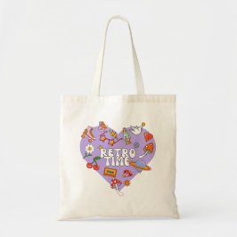 Retro tijd tote bag