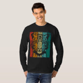 Retro Tijger Gezicht T-shirt (Voorkant volledig)