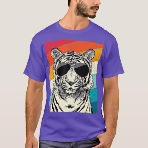 Retro  tijger met zonnebril Wild Animal Lo T-shirt