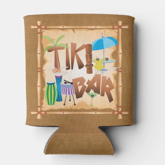 Retro Tiki Bar-partij Blikjeskoeler (Achterkant)