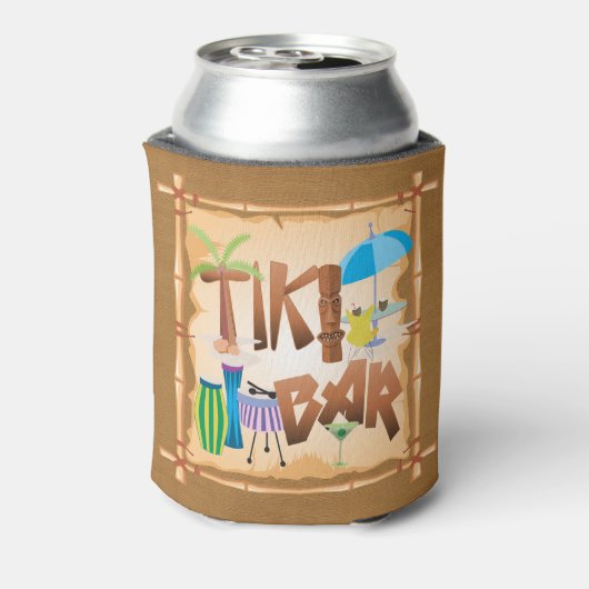 Retro Tiki Bar-partij Blikjeskoeler (Blikje Achterkant)