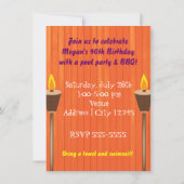 Retro Tiki Bar — Uitnodiging voor Tropische Hawaii (Achterkant)