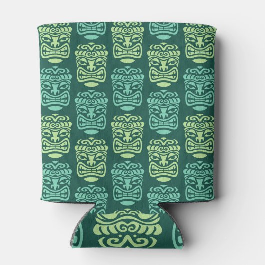 Retro Tiki Beach Bar Patroon Blikjeskoeler (Achterkant)