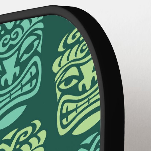 Retro Tiki Beach Bar Patroon Pickleball Paddle (Links Detail)