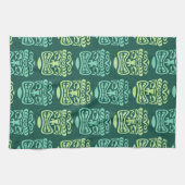 Retro Tiki Beach Party Theedoek (Horizontaal)