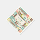 Retro Tiki Feest Aloha Verjaardag Servet (Hoek)