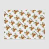 Retro Tiki Hawaiian Bloemen Palm Tree Naam Tissuepapier (Voorkant)