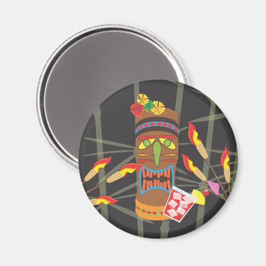 Retro Tiki Head Magneet (Voorkant / Achterkant)