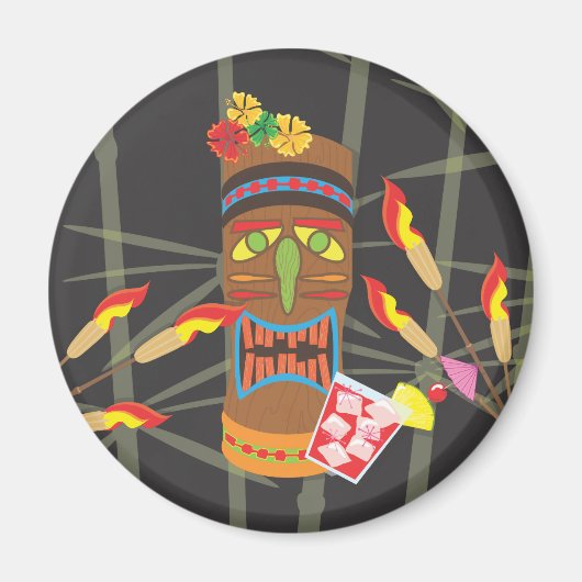 Retro Tiki Head Magneet (Voorkant)