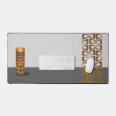 Retro Tiki Kleurenblok Bureaumat (Keyboard & Muis)