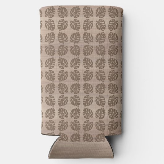 Retro Tiki Palm Leaf Can Cozie Seltzer Blikjeskoeler (Achterkant)