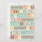 Retro Tiki Party Tropical Beach Surf Baby shower Kaart (Achterkant)