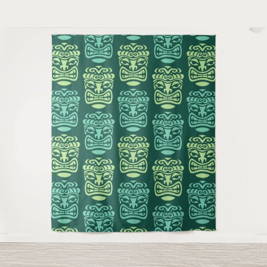 Retro Tiki Patroon Wandkleed (Voorkant)