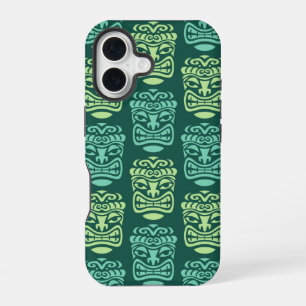 Retro Tiki Strandbarpatroon iPhone 16 Hoesje