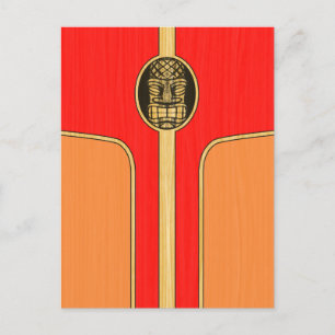 Retro Tiki Surfboard Briefkaart