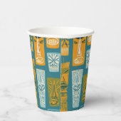 Retro Tiki Totems Papieren Bekers (Rechts)