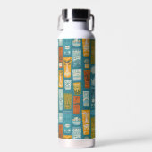 Retro Tiki Totems Waterfles (Voorkant)