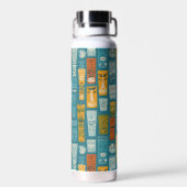 Retro Tiki Totems Waterfles (Achterkant)