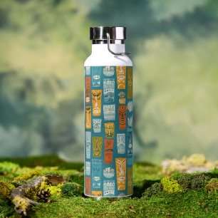 Retro Tiki Totems Waterfles