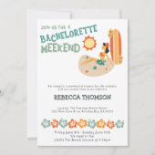 Retro Tiki tropisch strand Bachelorette weekend Kaart (Voorkant)