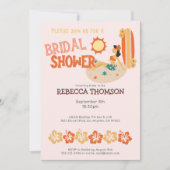 Retro Tiki Tropisch surf strand Vrijgezellenfeest Kaart (Voorkant)