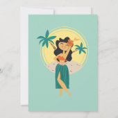 Retro Tiki Tropisch surf strand Vrijgezellenfeest Kaart (Achterkant)