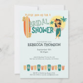 Retro Tiki Tropisch Vrijgezellenfeest Kaart (Voorkant)