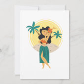 Retro Tiki Tropisch Vrijgezellenfeest Kaart (Achterkant)