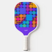 Retro Tiles Personalized | Dink Well Pickleball Paddle (Achterkant)