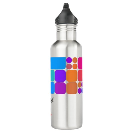 Retro Tiles Personalized  | Dink Well Waterfles (Rechts)