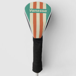 Retro Timeless Pin Strepen met Naam Golfheadcover