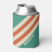 Retro Timeless Stripes with Name Blikjeskoeler (Blikje Voorkant)