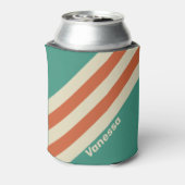 Retro Timeless Stripes with Name Blikjeskoeler (Blikje Achterkant)