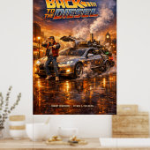 Retro Timewarp Straatlantaarn Reverie Poster (Keuken)