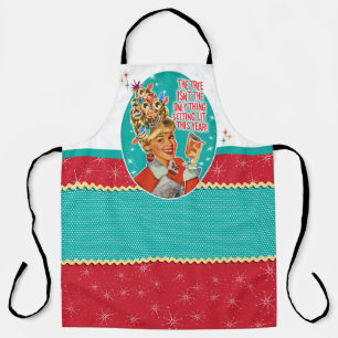 Retro Tipsy Lady Getting Lit Christmas Schort