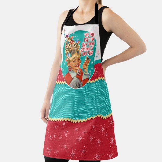 Retro Tipsy Lady Getting Lit Christmas Schort (Insitu)