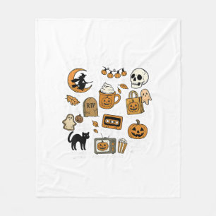 Retro Tis Het Seizoen Grappig Halloween Seizoen He Fleece Deken