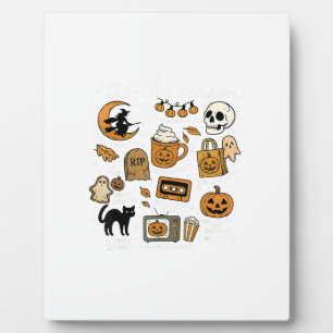 Retro Tis Het Seizoen Grappig Halloween Seizoen He Fotoplaat