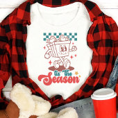 Retro Tis Het Seizoen Kerstmis Tri-Blend Shirt