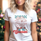 Retro Tis Het Seizoen Kerstmis Tri-Blend Shirt