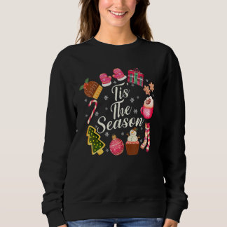 Retro Tis' The Season Christmas Doodles Men Women  Trui
