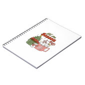 Retro Tis The Season Christmas Tree Coffee Snowman Notitieboek (Linkerzijde)