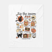 Retro Tis The Season Halloween Season Fall Design Fleece Deken (Voorkant)