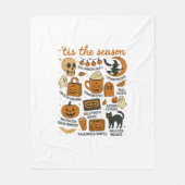 Retro Tis The Season Halloween Season Fall Fleece Deken (Voorkant)