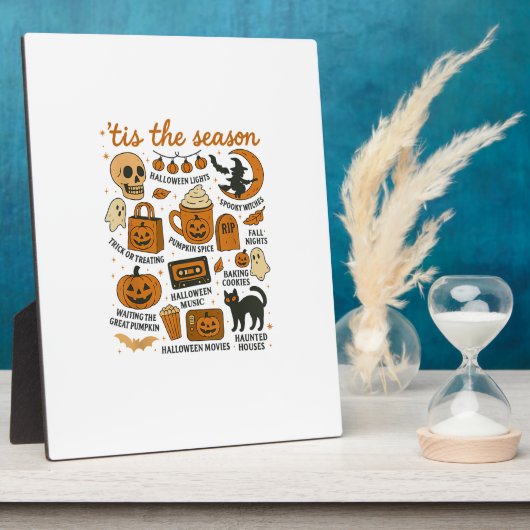 Retro Tis The Season Halloween Season Fall Fotoplaat (Zijkant)