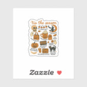Retro Tis The Season Halloween Season Fall Sticker (Vel)