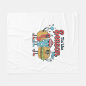 Retro Tis The Season Party In The Usa Family Fleece Deken (Voorkant (Horizontaal))