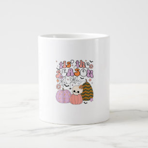 Retro Tis The Season Pompoen Halloween Schedel Spo Grote Koffiekop