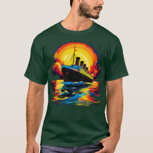 Retro Titanic Mannen Vrouwen Kinder  Titanic T-shirt