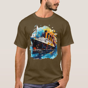 Retro Titanic Mannen Vrouwen Kinder Vintage Titani T-shirt